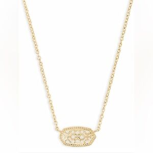 Kendra Scott Elisa Pendant Necklace Gold Filigree